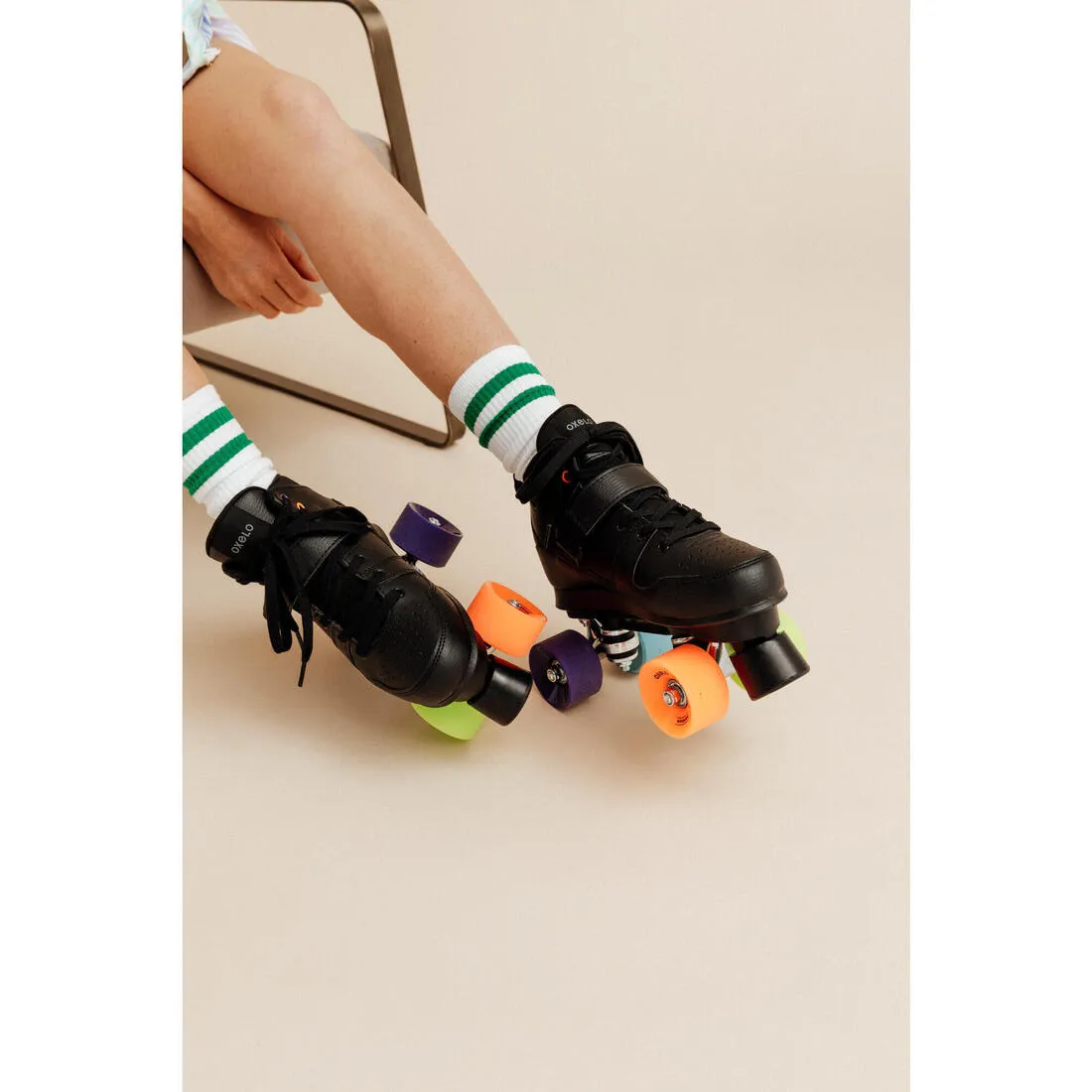 Adult Roller Skates Quad 100 - Black