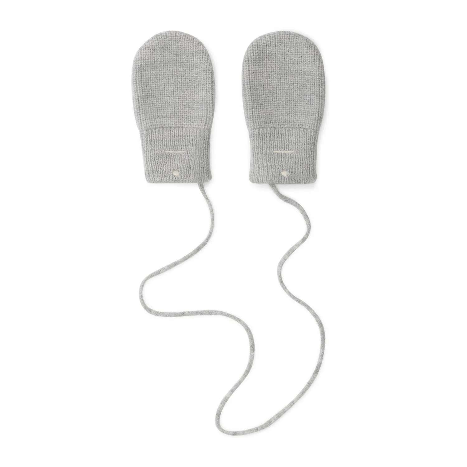 Baby Knitted Mittens, Grey Melange