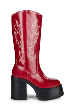 Canyon Town Western Boots - Red