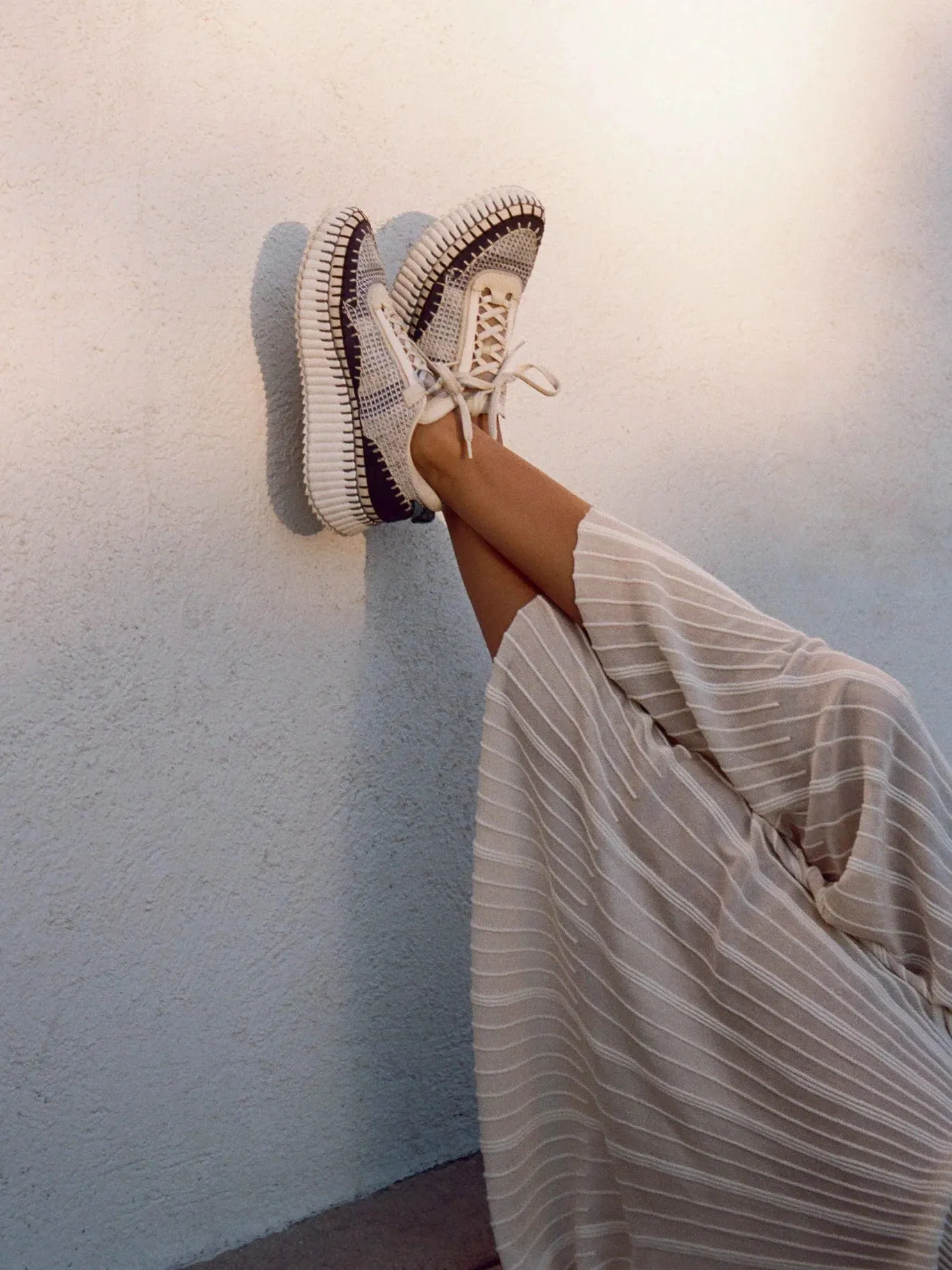 CHLOÉ NAMA MESH SNEAKER COSMIC BLUE
