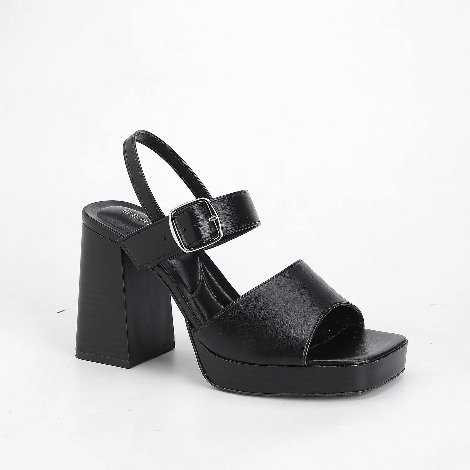 Cobi Faux Leather Platform Block Heels