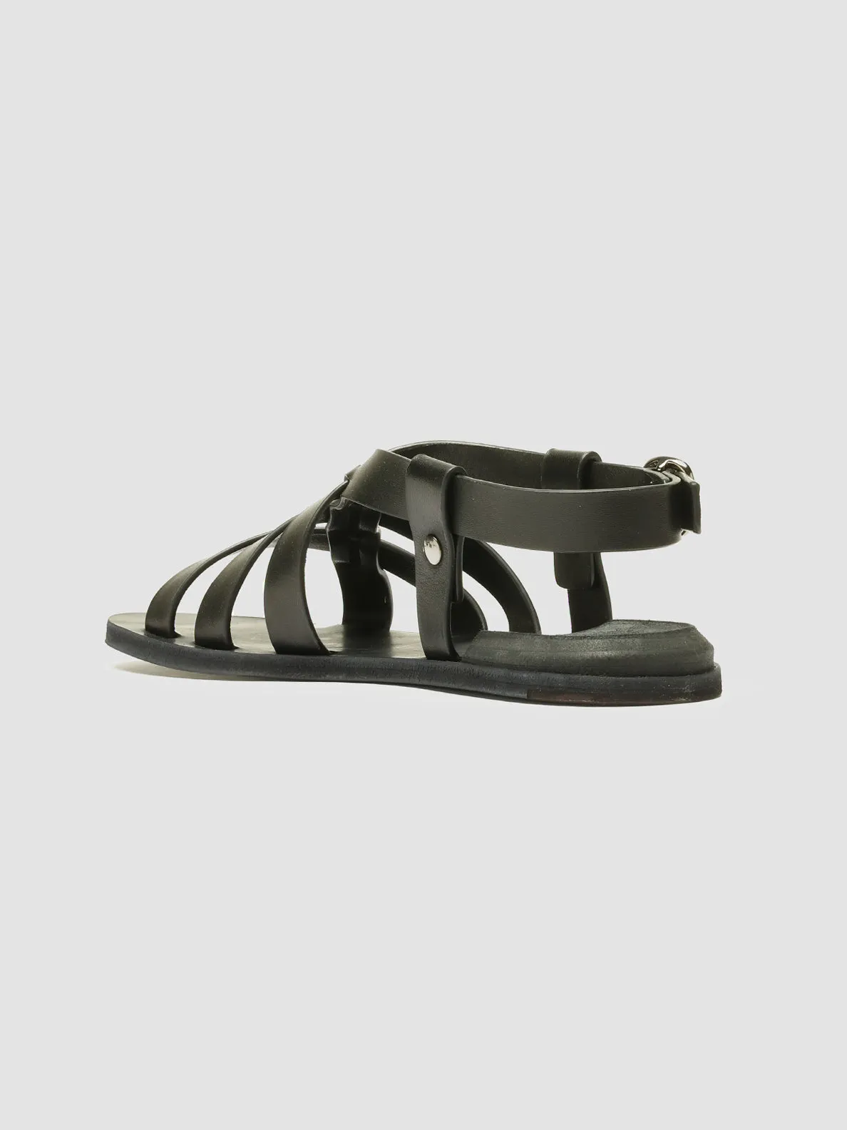 CONTRAIRE 100 - Black Nappa Leather Sandals