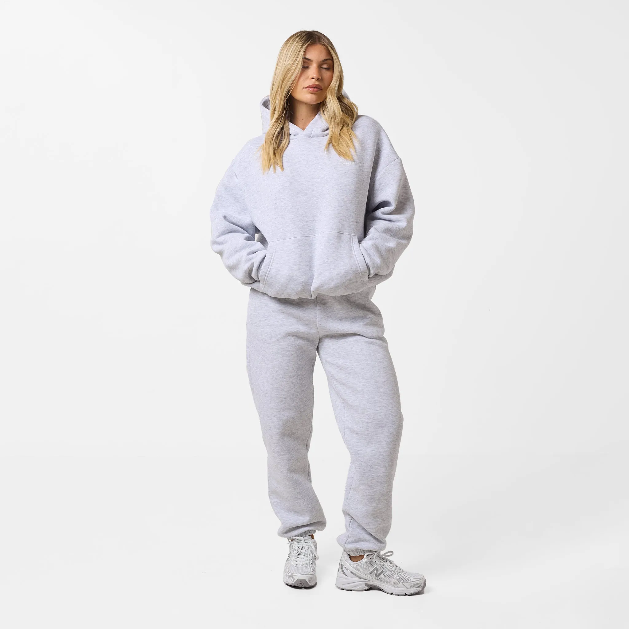 Core Logo Hoodie | Grey Marl