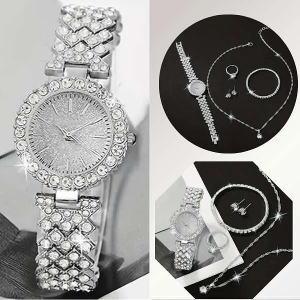 Diamonda - Watch, necklace, ring, earrings   gratis bracelet