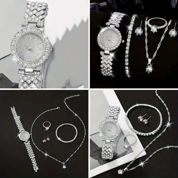 Diamonda - Watch, necklace, ring, earrings   gratis bracelet