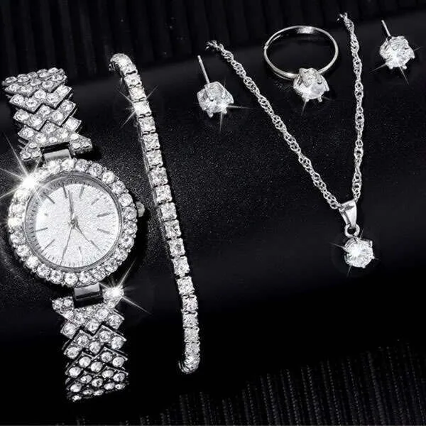 Diamonda - Watch, necklace, ring, earrings   gratis bracelet