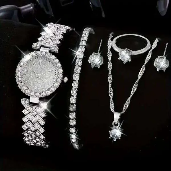 Diamonda - Watch, necklace, ring, earrings   gratis bracelet