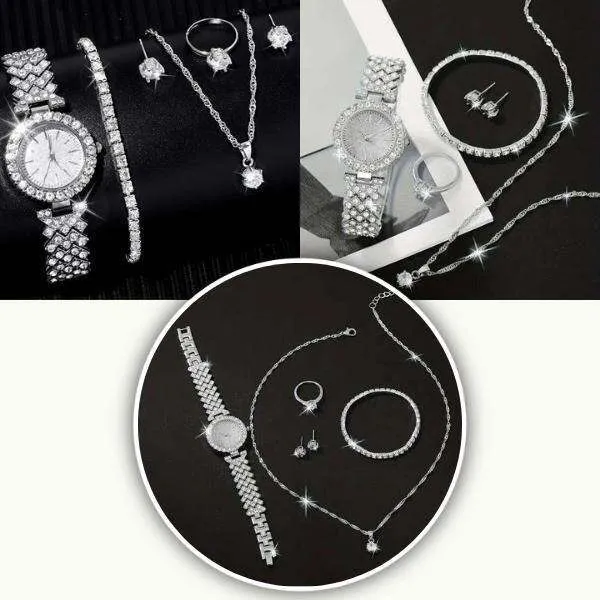 Diamonda - Watch, necklace, ring, earrings   gratis bracelet