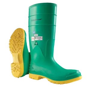Dunlop 8701200 HazMax Men's 16"  Chemical Protective PVC Knee Boots