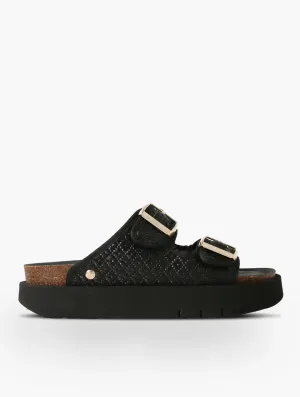 Genuins Raffia Sandals - Black