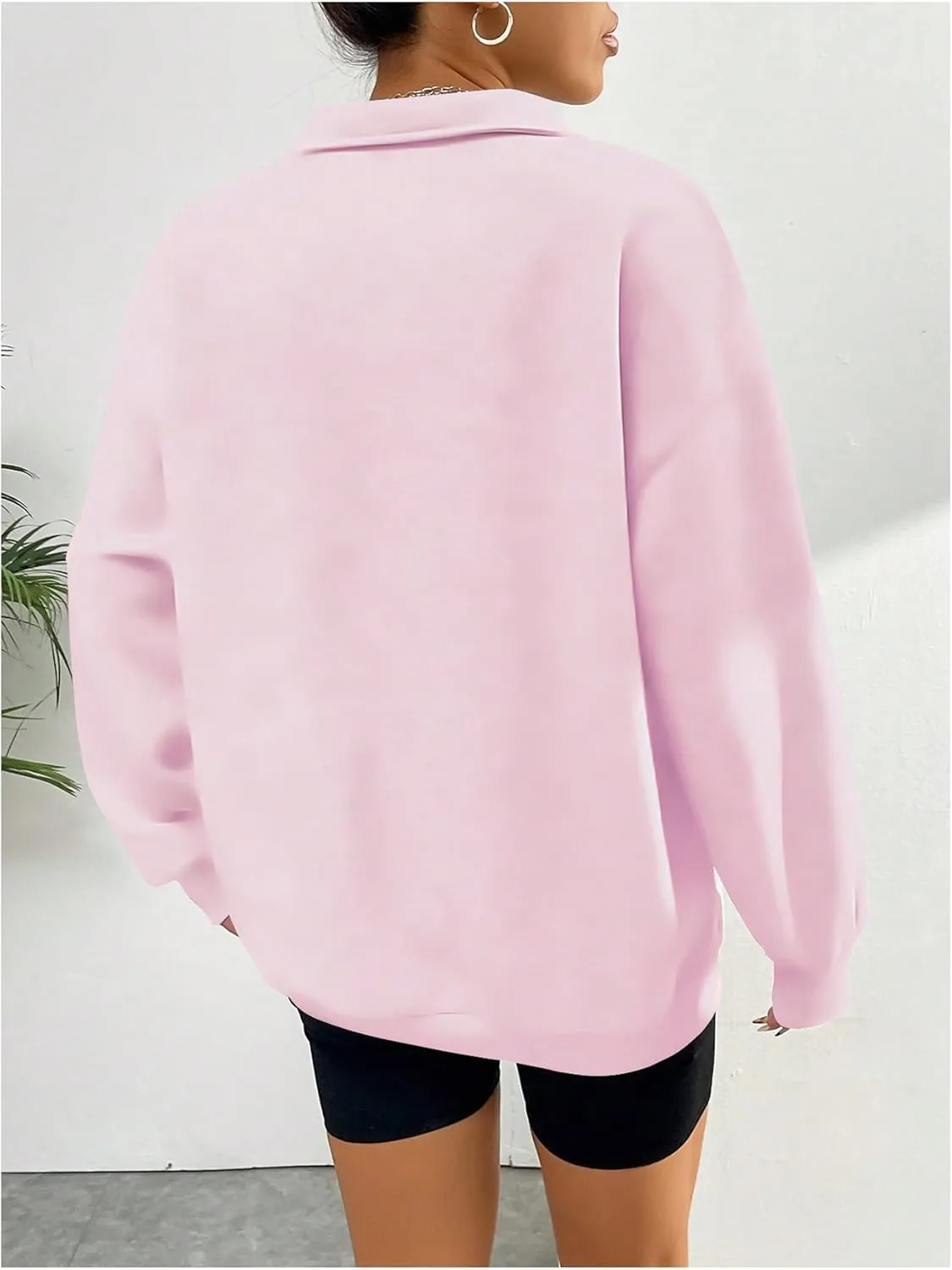 GORGLITTER Women's American Flag Graphic Letter Quarter Zip Pullover Sweatshirt Casual Long Sleeve Mock Neck Pullover Tops