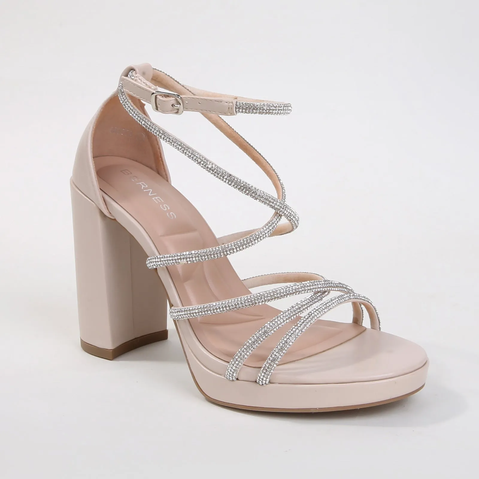 Gretta Rhinestone Strappy Platform Heels