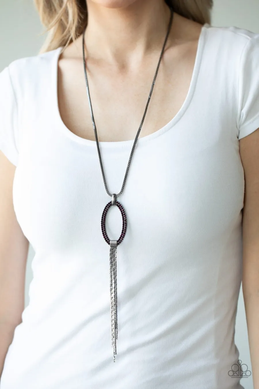 Head OVAL Heels - Purple Necklace
