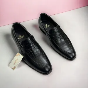 Jack Marc Premium Croco Design Loafers for Men