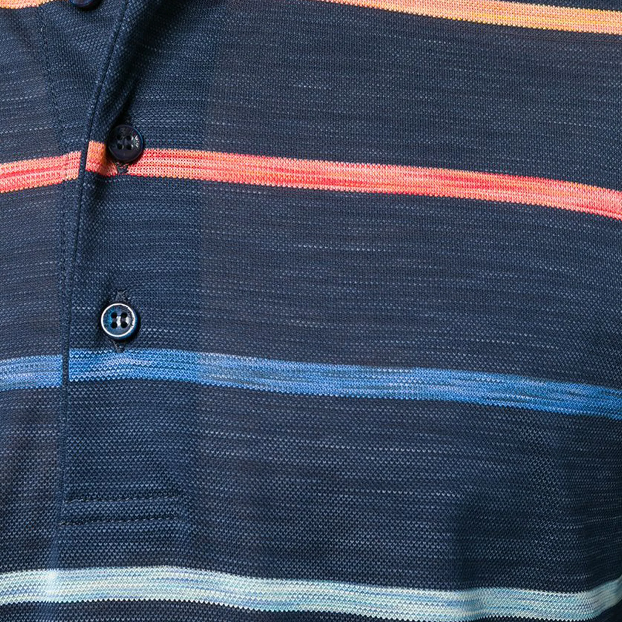 Knitted Striped Polo