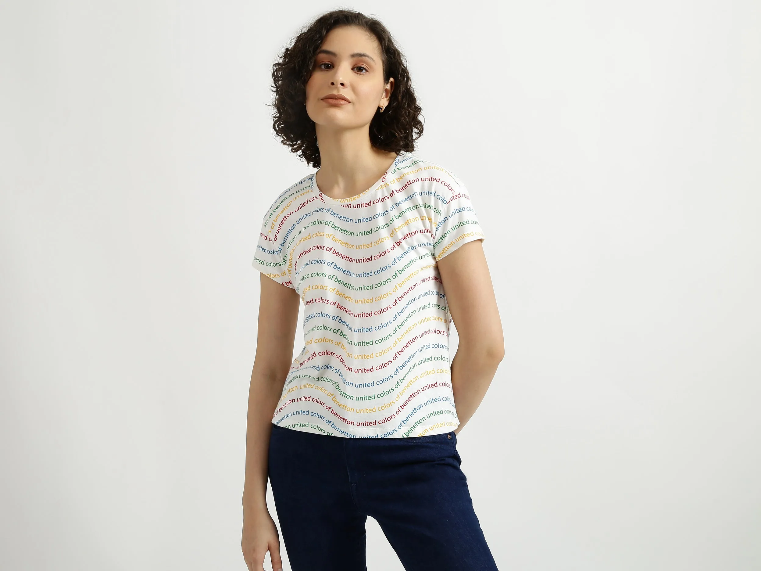 Ladies Round Neck Printed Top