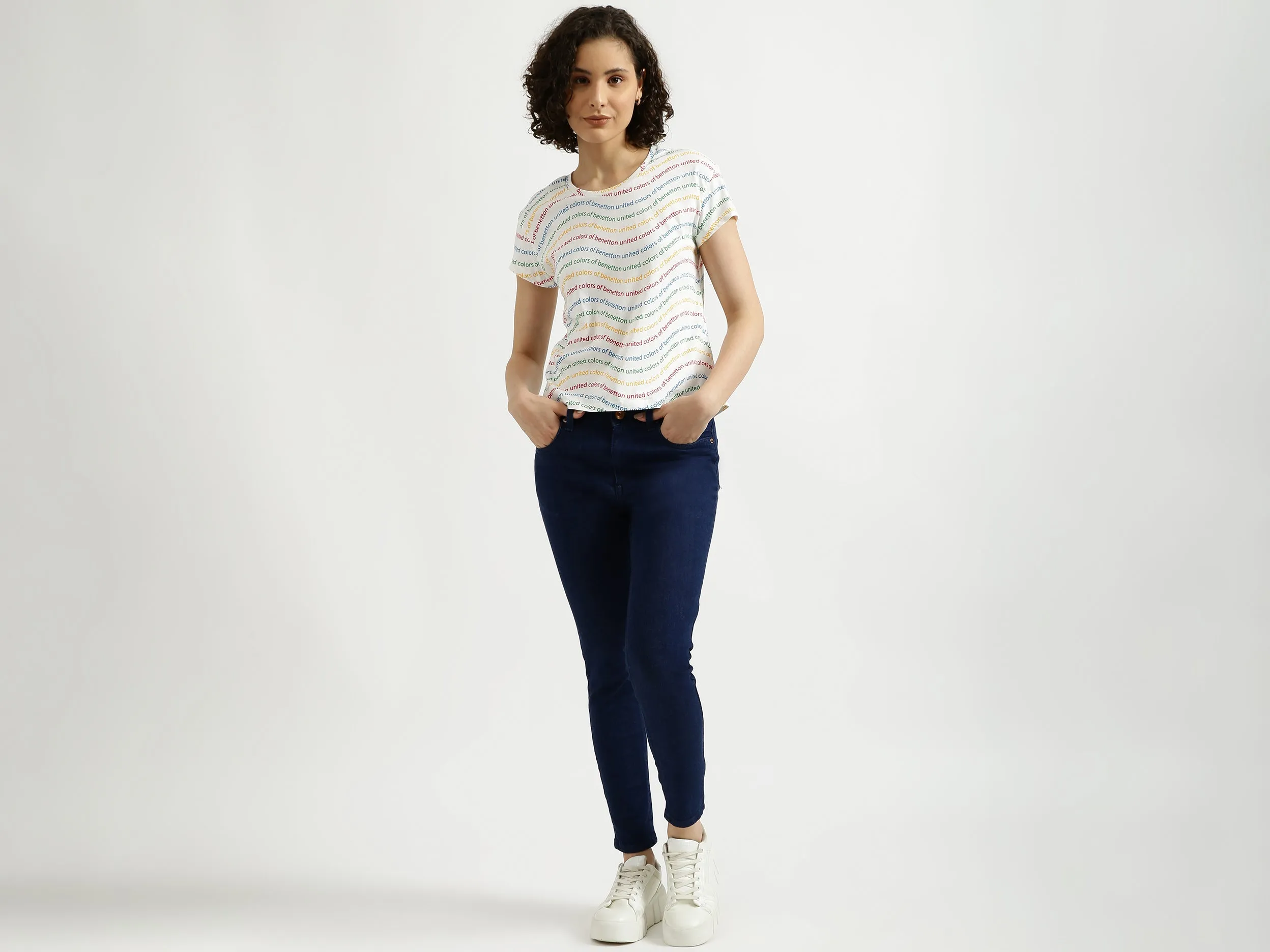 Ladies Round Neck Printed Top