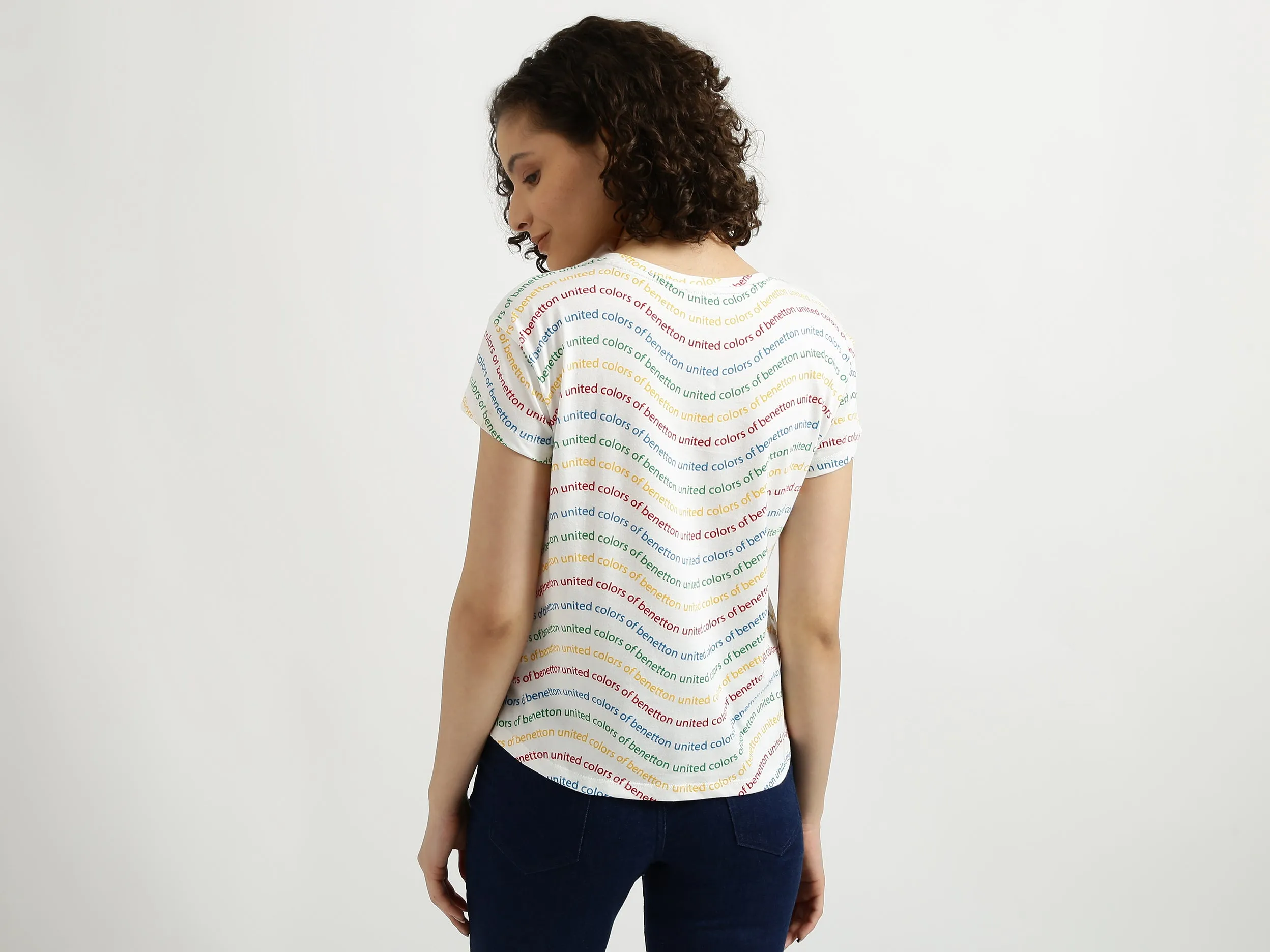 Ladies Round Neck Printed Top