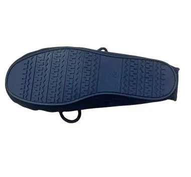 Ladies 'Susie' Lambswool Moccasin with Hard Sole - Navy