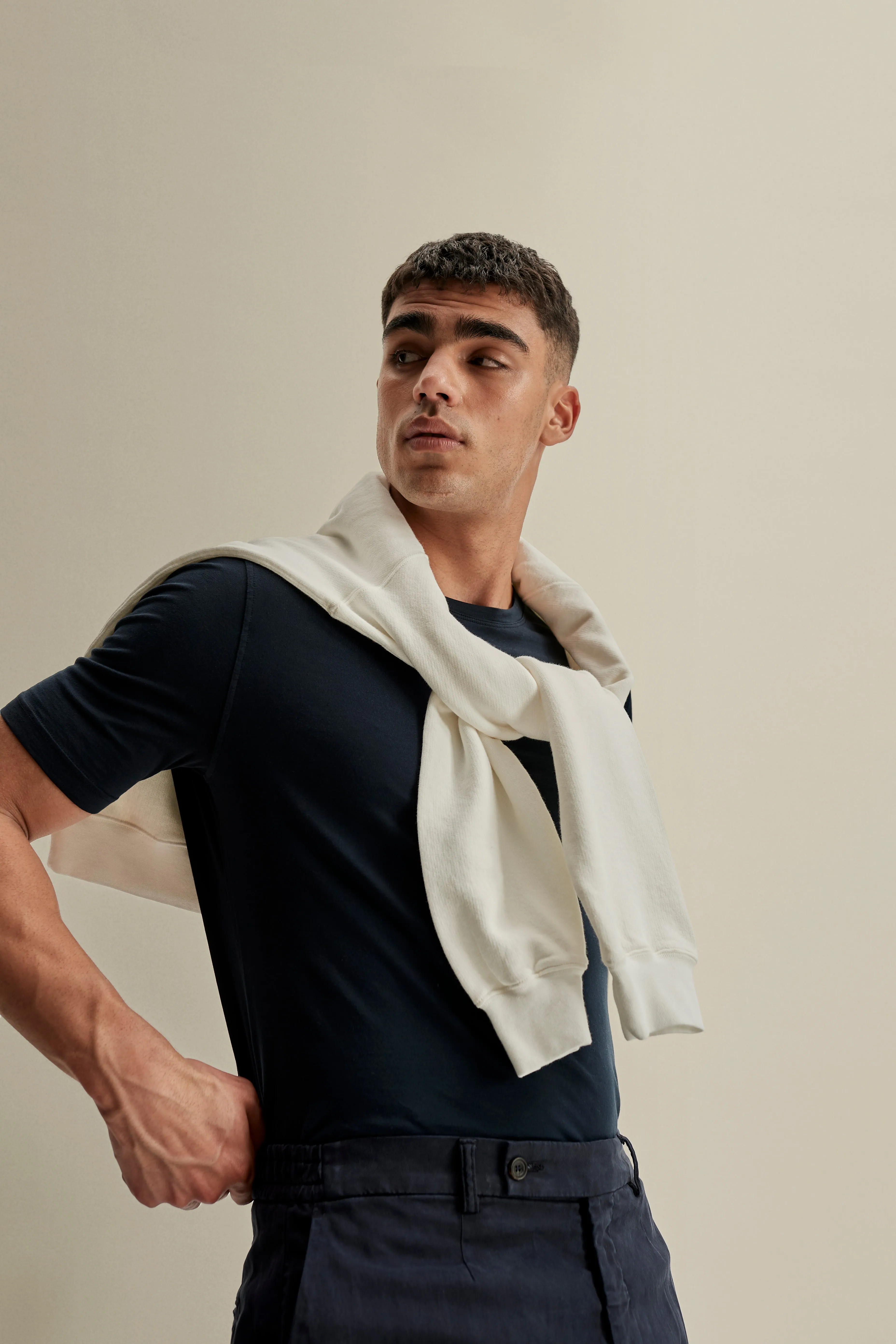 Loopback Cotton Raglan Sweater