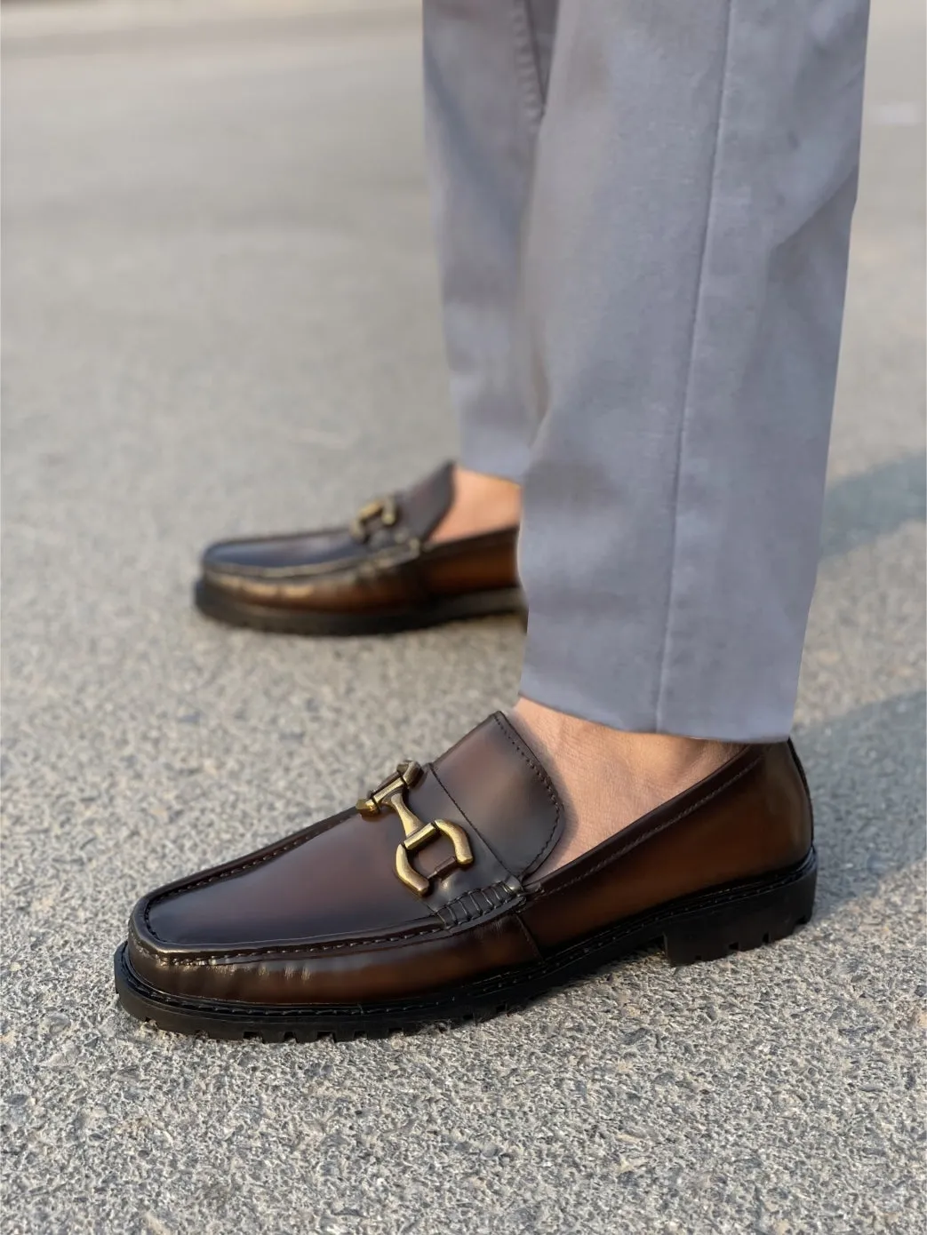LS PURE LEATHER Zenith CHUNKY LOAFERS LS-553