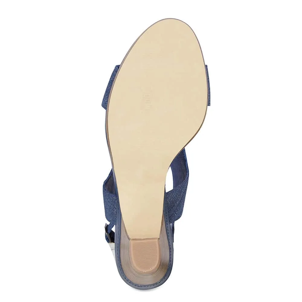 Margo Heel in Navy Nubuck