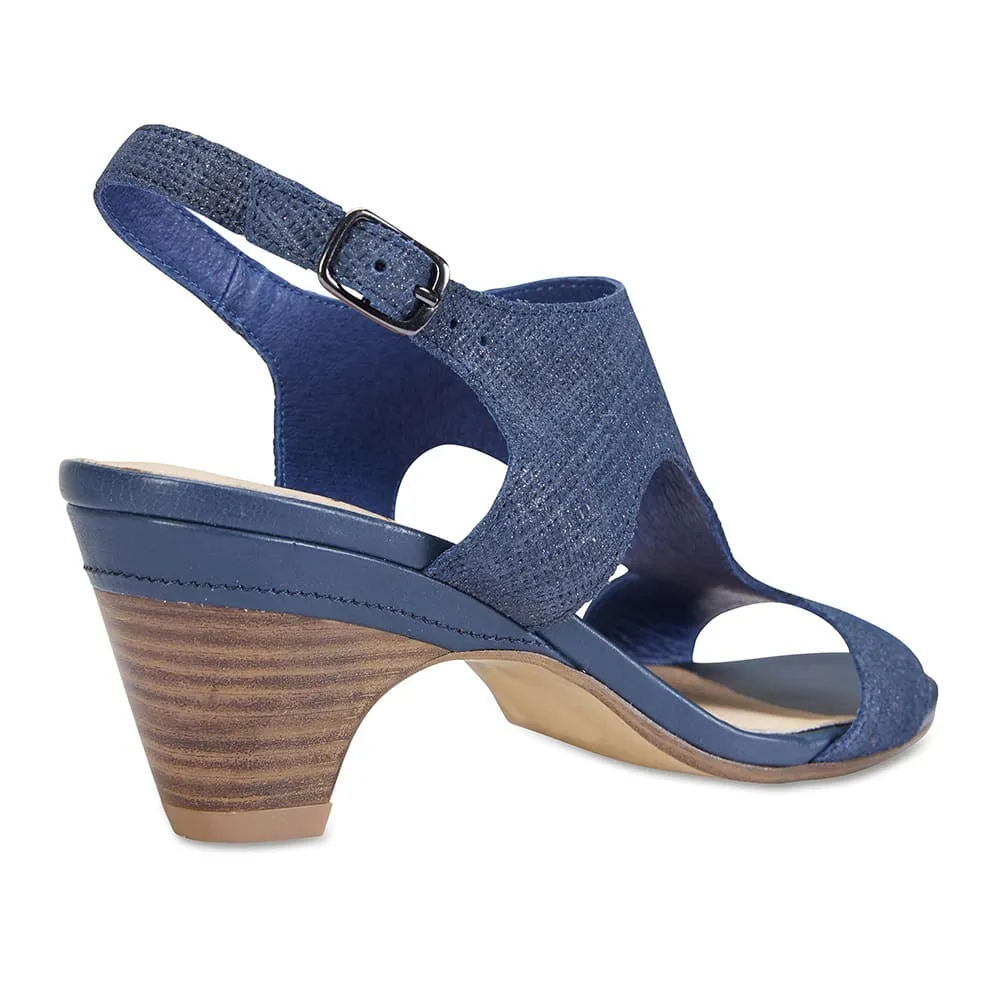 Margo Heel in Navy Nubuck