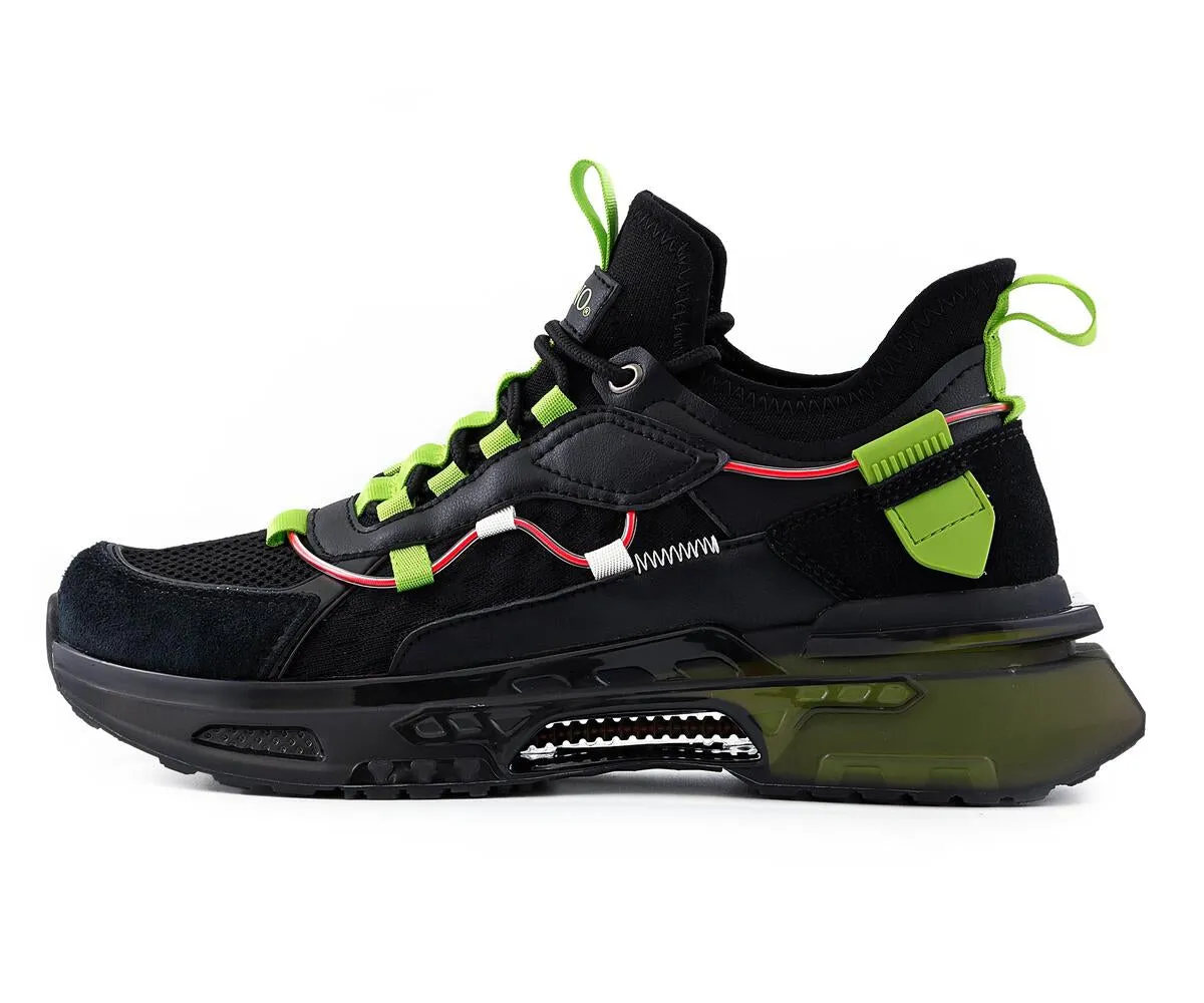 Mazino Titanium l Black Lime Sneakers - Men