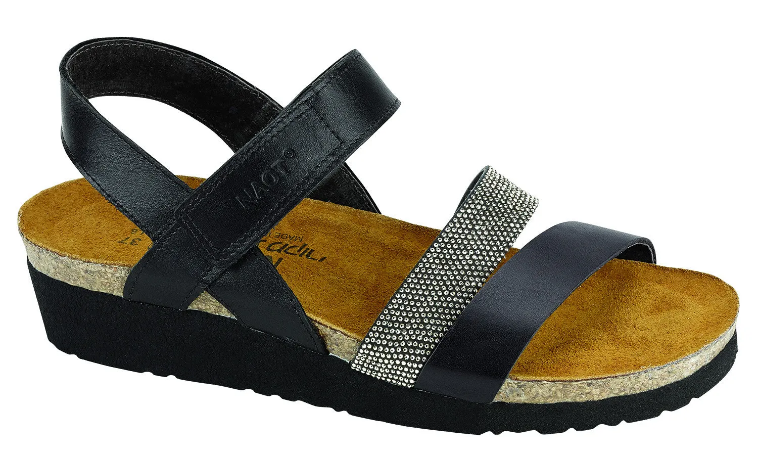 Naot Krista 7807-NCT Black Matt/Silver/Rivets - RETURNING SPRING 2025