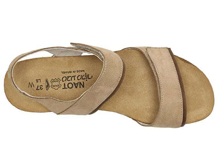 Naot Womens Aisha Nude Nubuck Saddle Brown