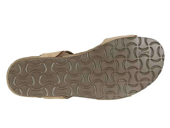 Naot Womens Aisha Nude Nubuck Saddle Brown