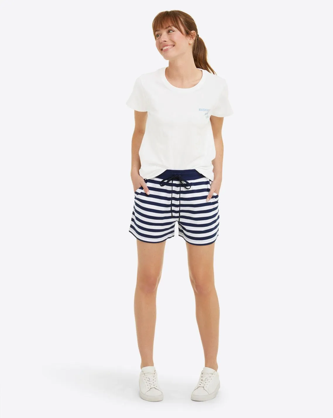Natalie Shorts in Awning Stripe
