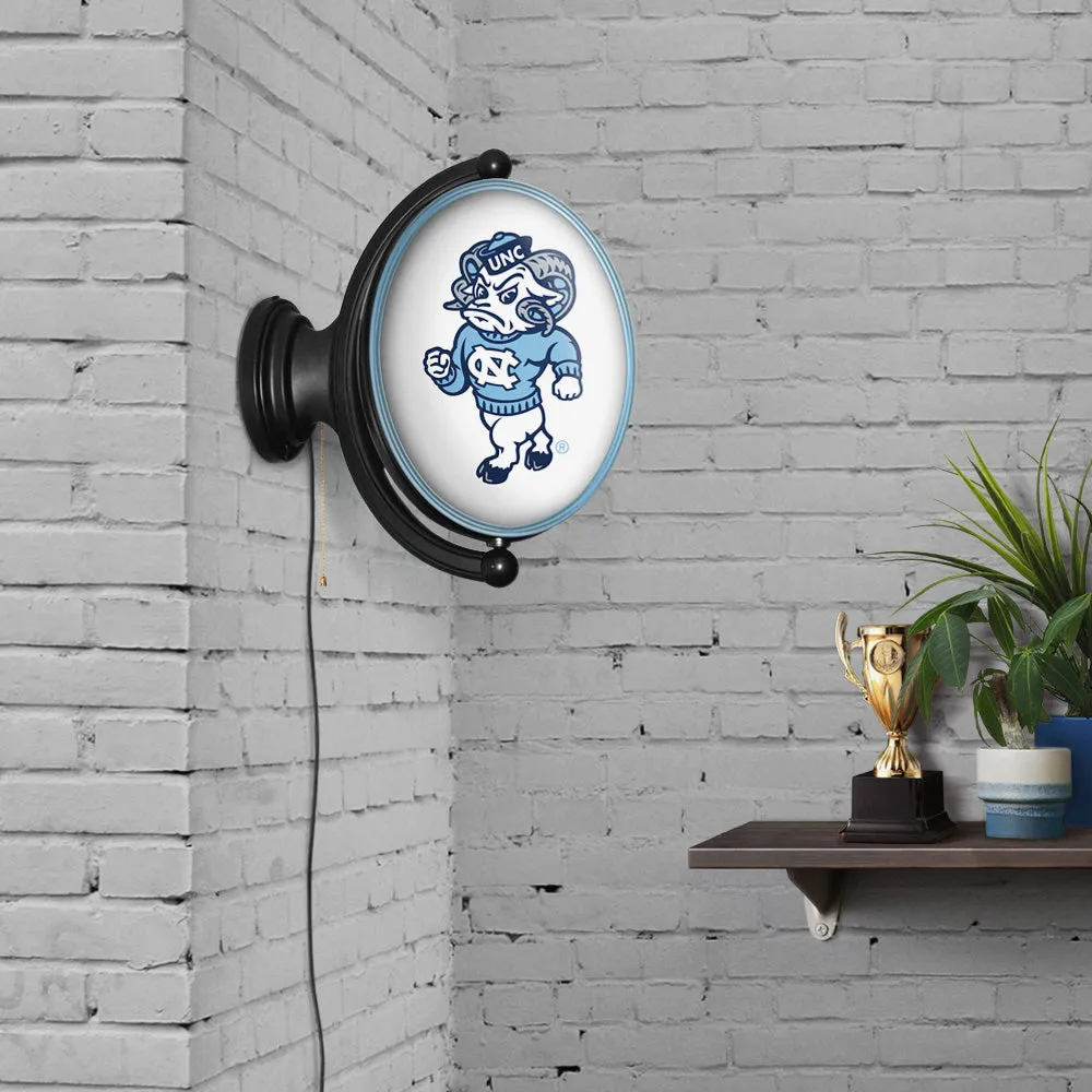 North Carolina Tar Heels: Mascot - Original Oval Rotating Lighted Wall Sign White