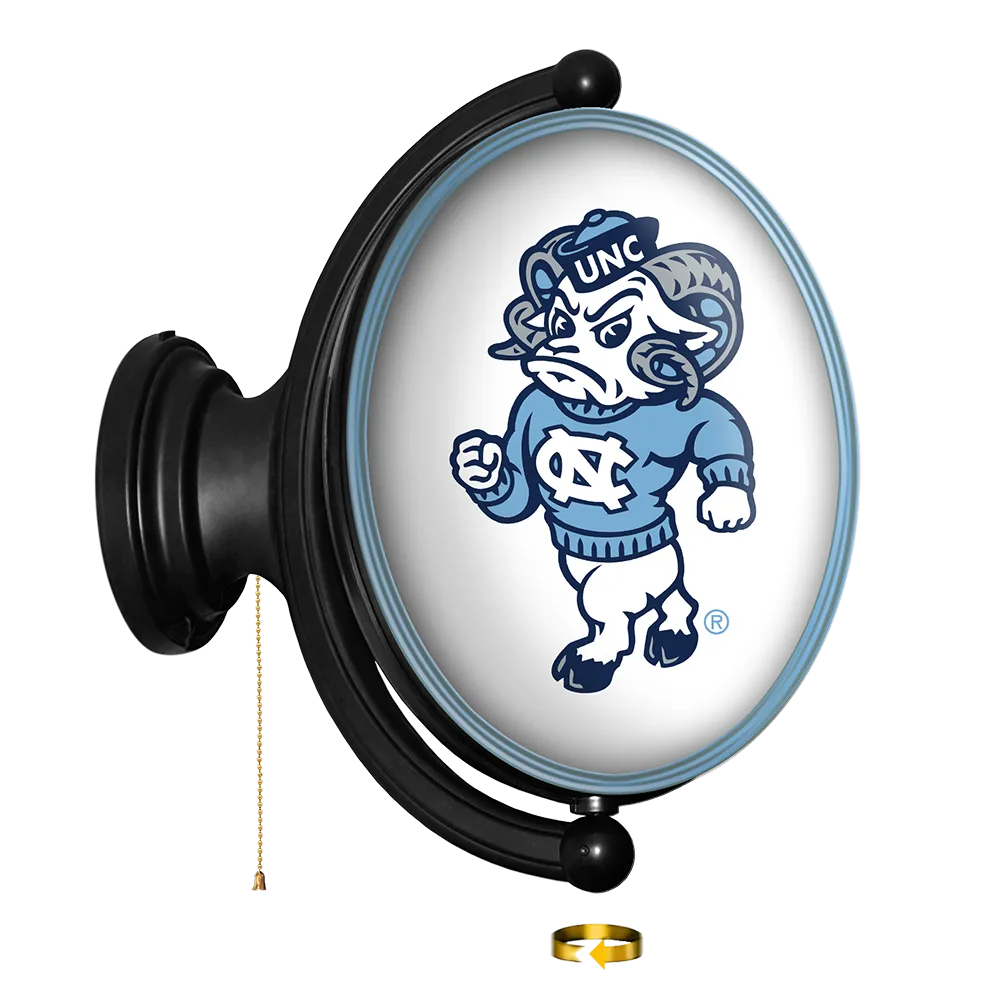 North Carolina Tar Heels: Mascot - Original Oval Rotating Lighted Wall Sign White