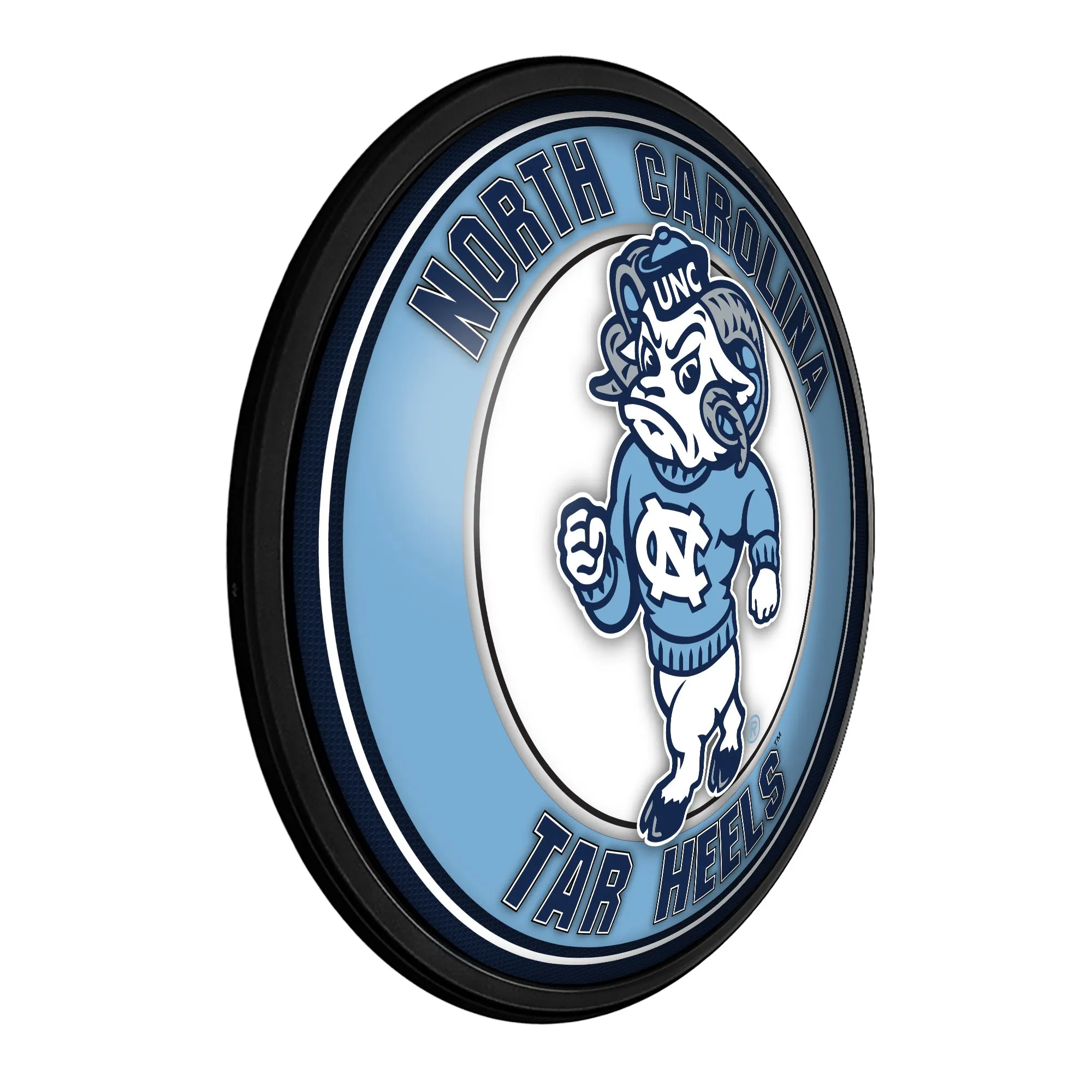 North Carolina Tar Heels: Mascot - Round Slimline Lighted Wall Sign