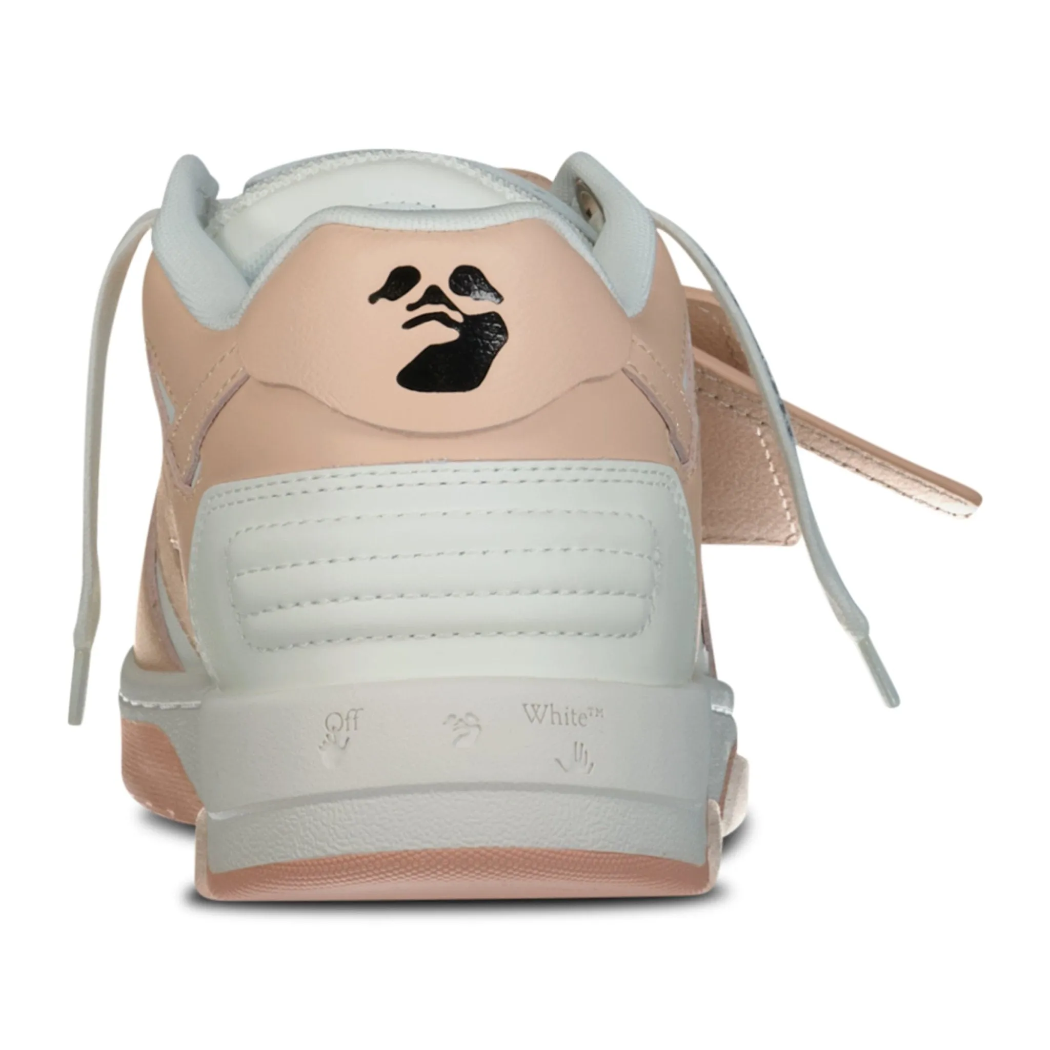 Out Of Office Calf Leather Trainer White & Powder Pink