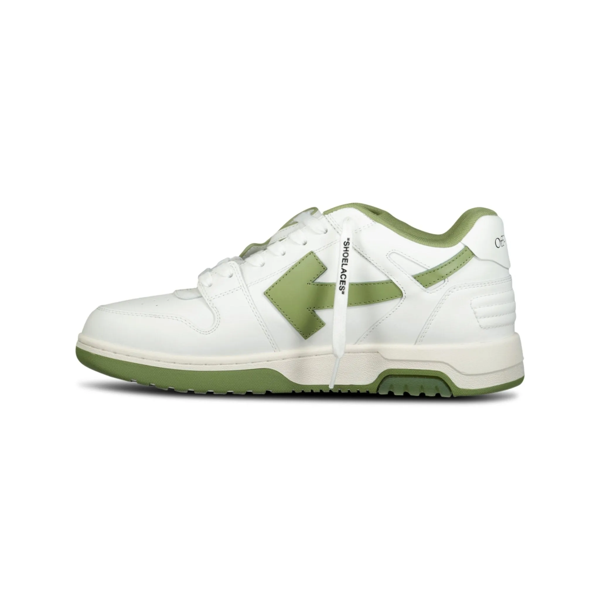 Out Of Office Calf Leather Trainer White & Sage