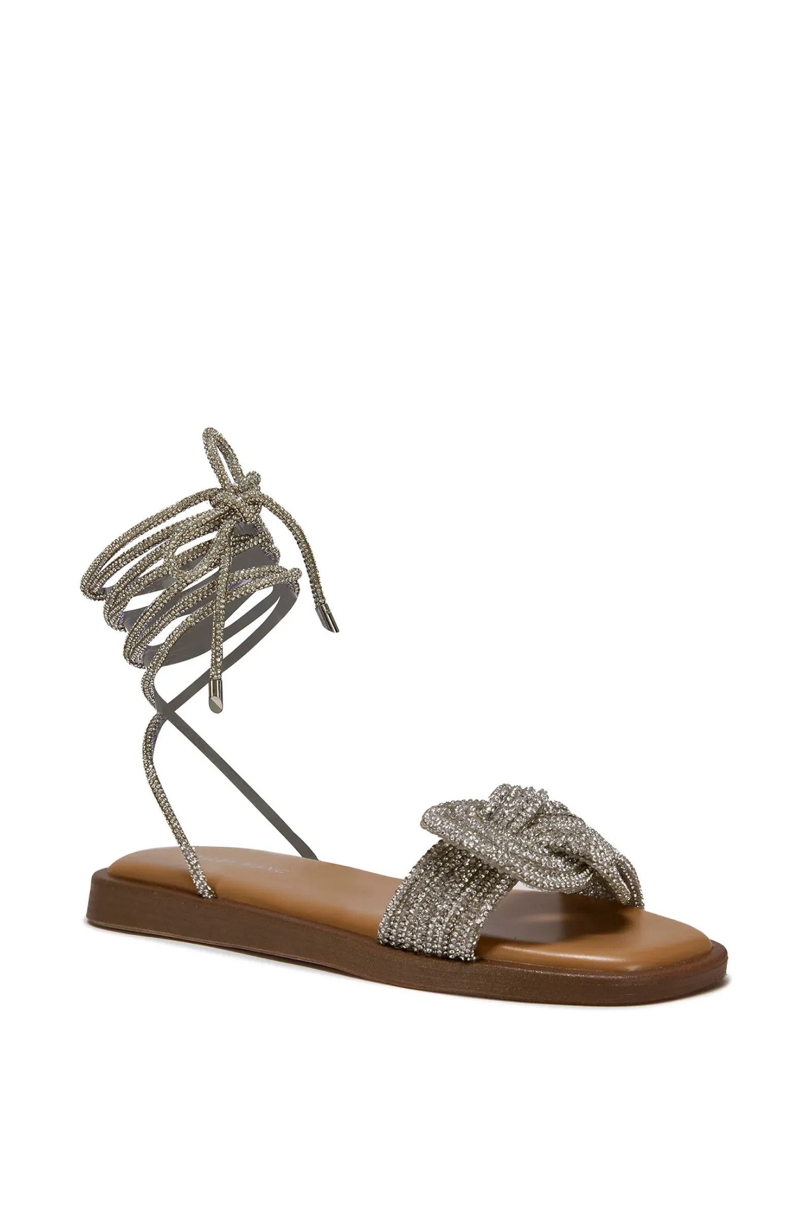PETALED-SILVER FLAT SANDAL