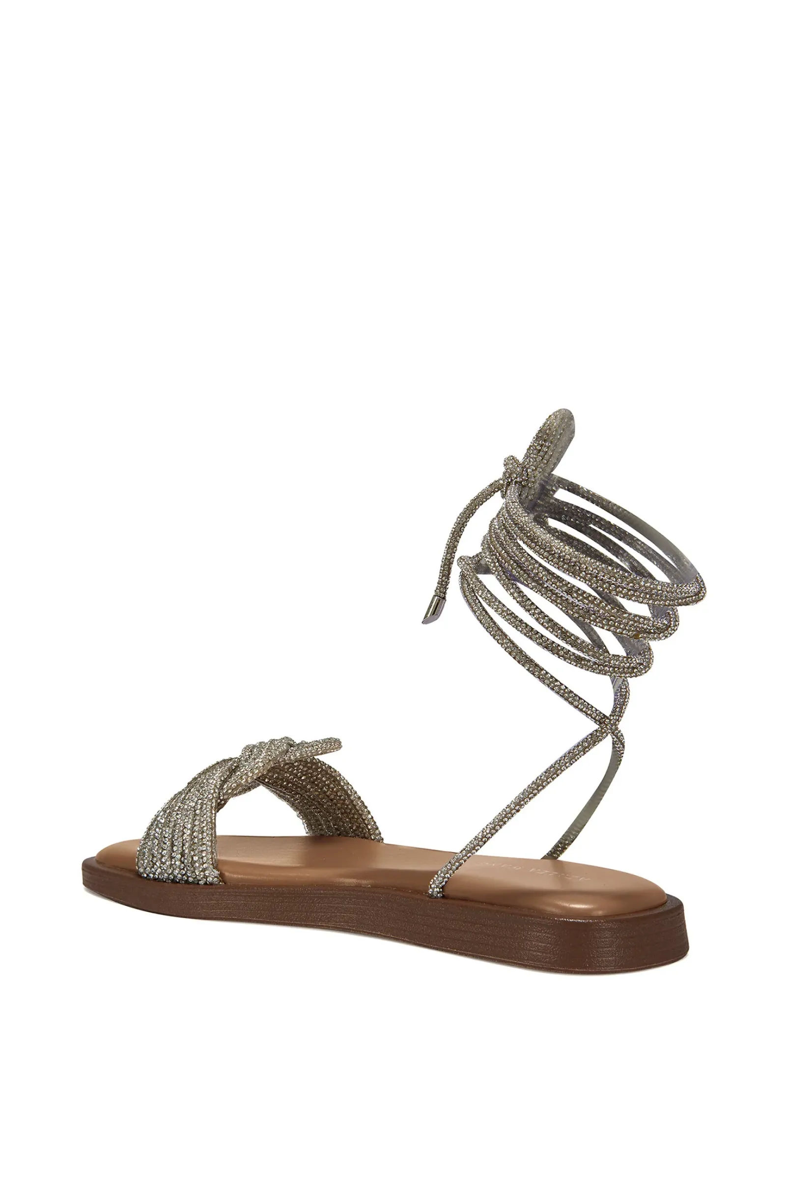 PETALED-SILVER FLAT SANDAL