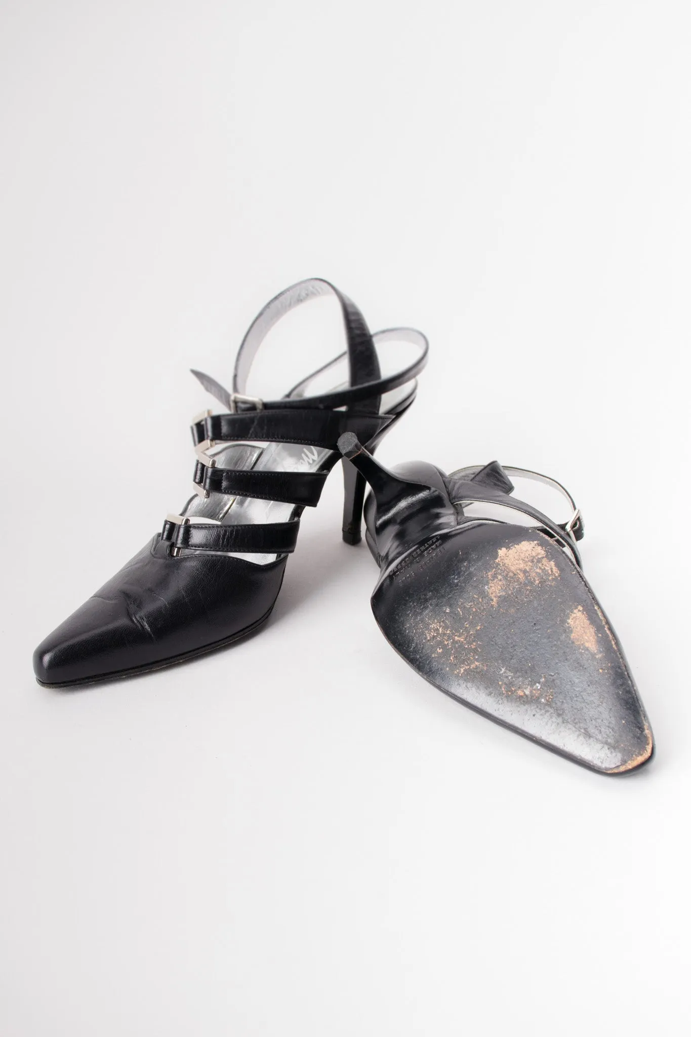 Strappy Bondage Buckle Heels