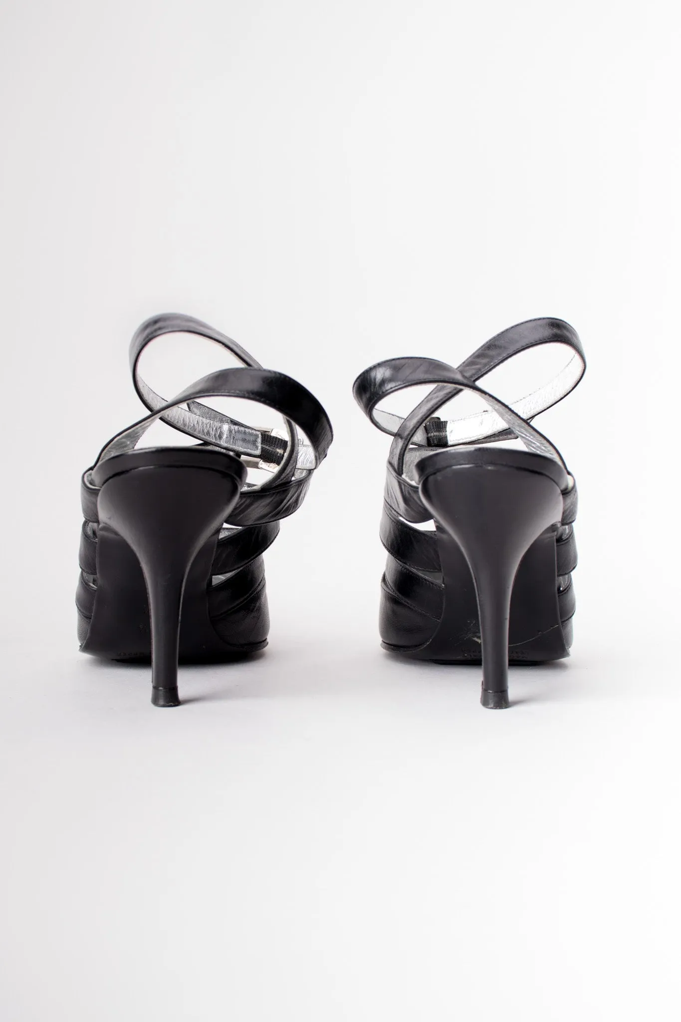 Strappy Bondage Buckle Heels