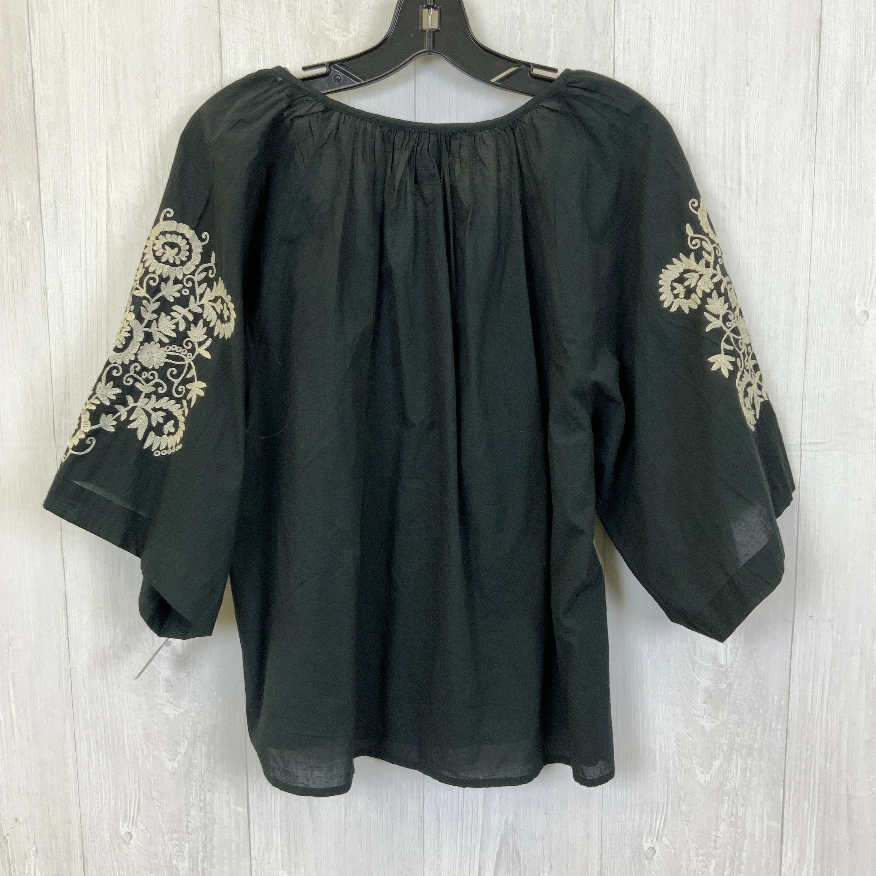 Top 3/4 Sleeve By Karen Kane In Black, Size:L