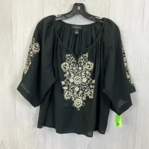 Top 3/4 Sleeve By Karen Kane In Black, Size:L