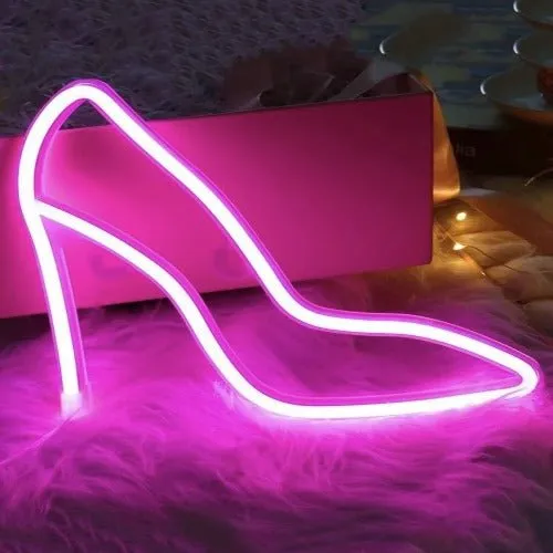 Wall Hanging LED Neon Light Sign, High heels design