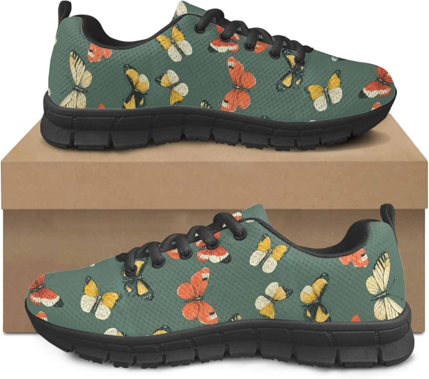 Womens Running Shoes Trainer Sports Causal Travel Sneaker Walking Low Heel Lace up Breathable Flexible Shoe