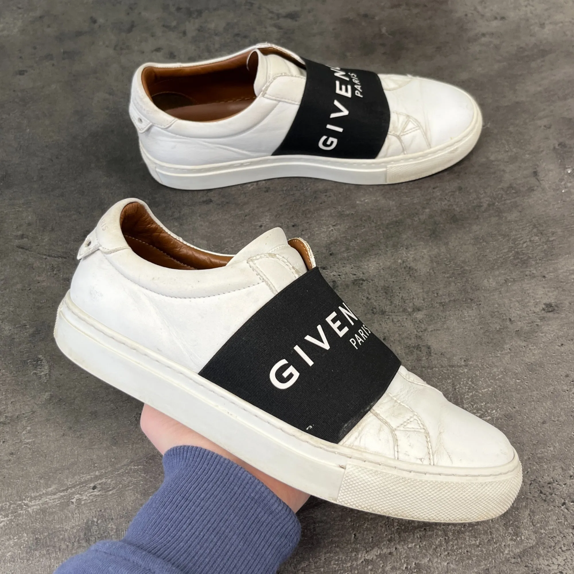 Women's Urban Street Slip On Sneakers Low Trainers White Size EU 37 / UK 4